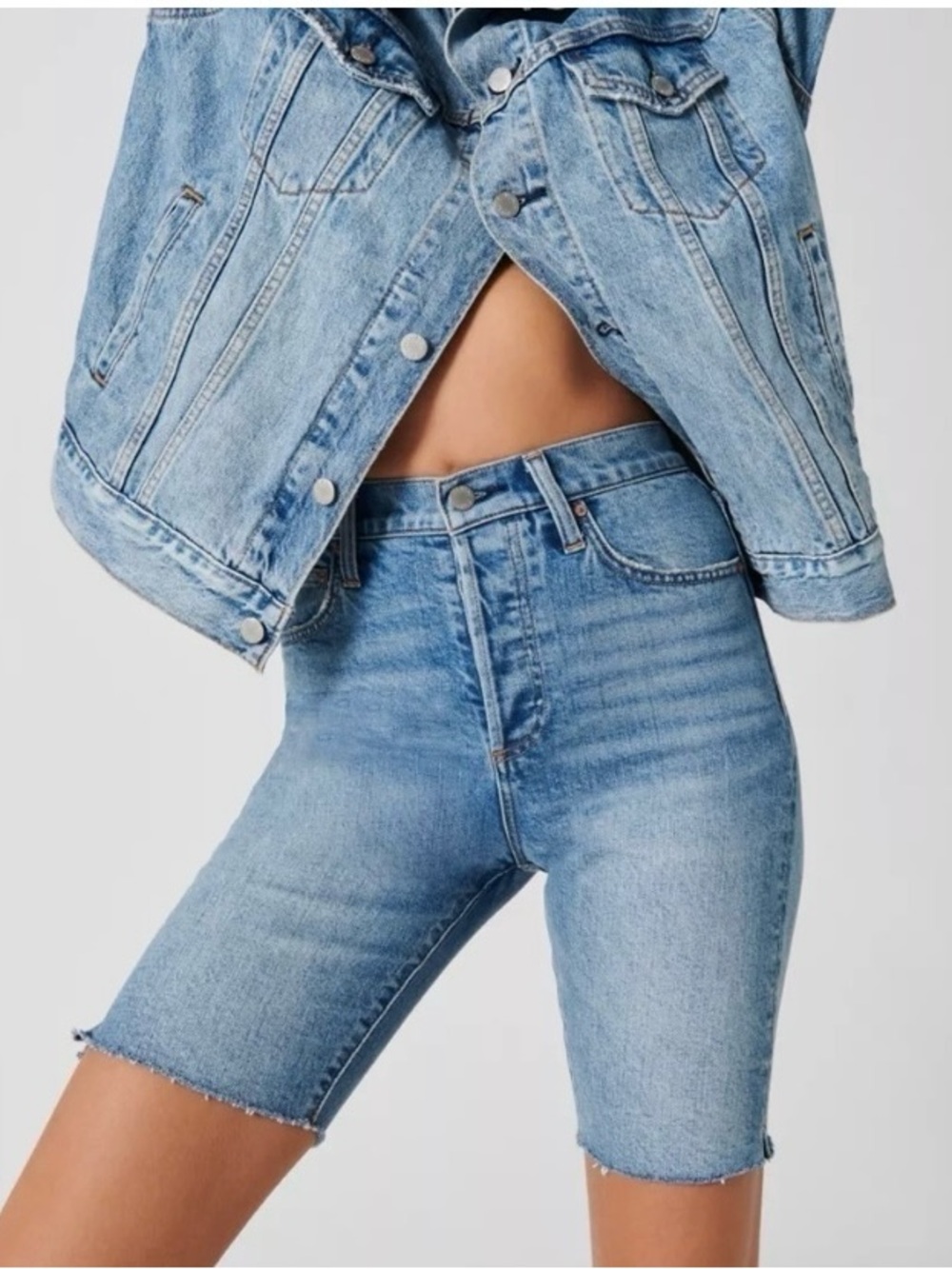 Denim Forum THE YOKO Bermuda High-Rise Denim BermudaShorts - Size 27